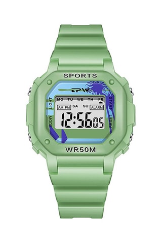 Orologio digitale al quarzo in silicone Timex - Cronometro - Verde