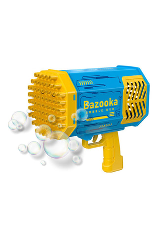 Bazooka sparabolle LED 69 fori Bubble Gun - Giallo e blu