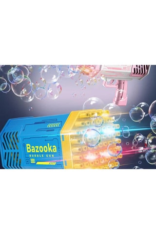 Bazooka sparabolle LED 69 fori Bubble Gun - Giallo e blu