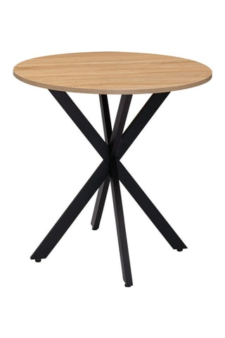 Tavolo rotondo Soline - Effetto legno e nero