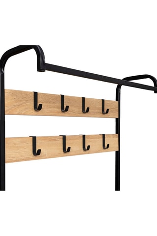 Guardaroba ingresso Alan - Effetto legno e nero