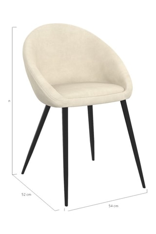 4 sedie Dory - Crema e nero