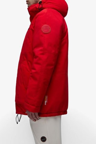 Parca com capuz - Vermelho