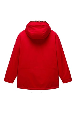 Parca com capuz - Vermelho