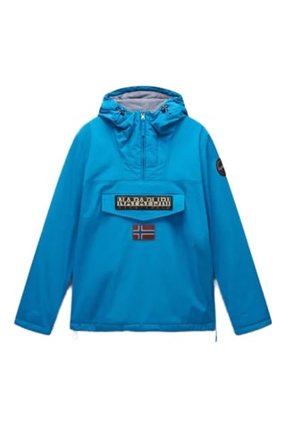 Corta-vento com capuz Rainforest - Azul-cobalto