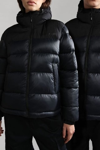 Gewatteerde Jas met Capuchon A-Hornelen - Zwart