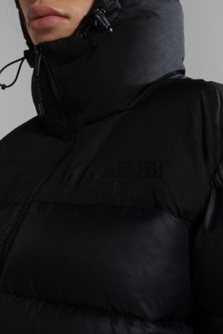 Gewatteerde Jas met Capuchon A-Hornelen - Zwart