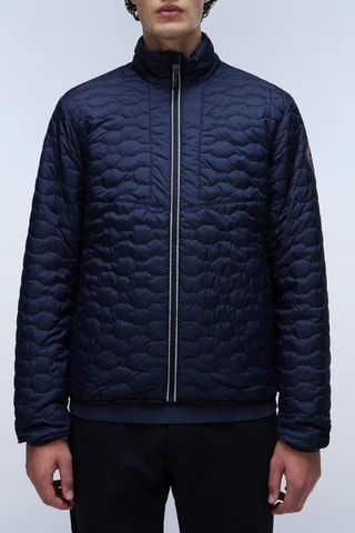 Blusão de penas Sarine - Azul-marinho