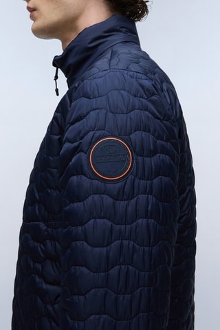 Blusão de penas Sarine - Azul-marinho