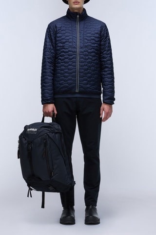 Blusão de penas Sarine - Azul-marinho