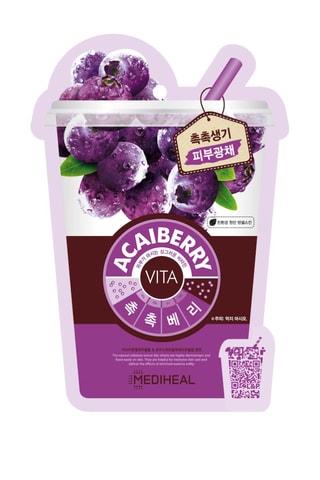 10 masques faciaux à la baie d'açaï Acaiberry Vita - 10 x 20 ml