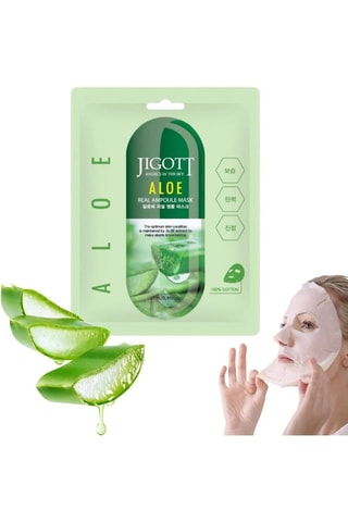 20 masques faciaux Aloe Real Ampoule - Tout type de peau - 20 x 27 ml
