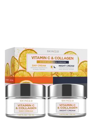 Coffret Duo crème hydratante à la vitamine C et collagène - 2 produits
