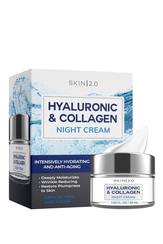 Crème de nuit hydratante à l'acide hyaluronique - 50 ml
