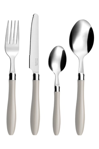 Ménagère en acier inoxydable Réglisse Taupe - 16 pièces