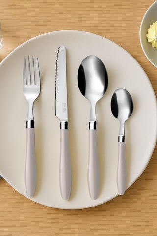 Ménagère en acier inoxydable Réglisse Taupe - 16 pièces