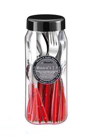 Ménagère en acier inoxydable 13/0 Bistro 1-2-3 - 24 pièces