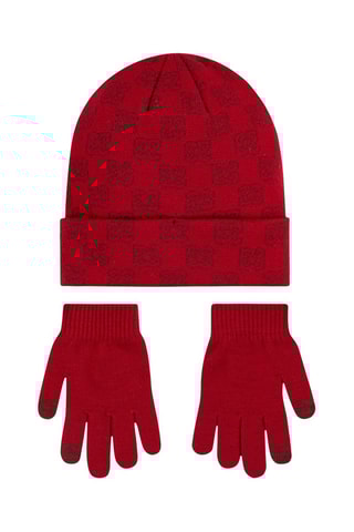 Bonnet et gants - Rouge
