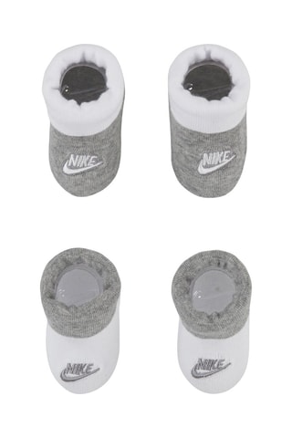 2 paires de chaussons - Gris chiné et blanc