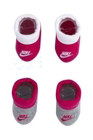 2 paires de chaussons - Rose et gris chiné