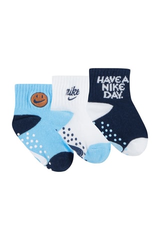 3 paires de chaussettes antidérapantes - Bleu