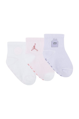 3 paires de chaussettes Gripper - Blanc, rose et gris clair - Jordan