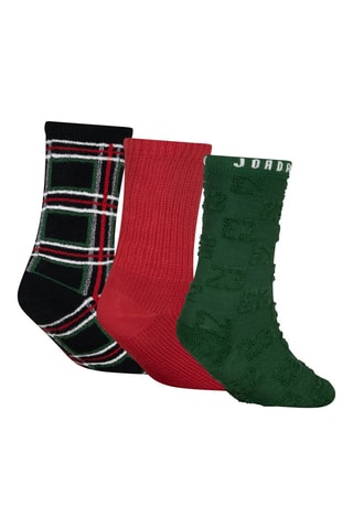 3 paires de chaussettes - Rouge, noir et vert foncé