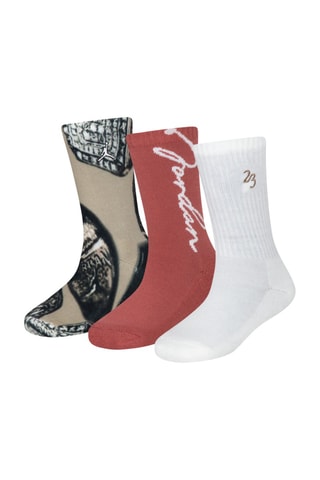 3 paires de chaussettes Rings - Corail, blanc et noir - Jordan