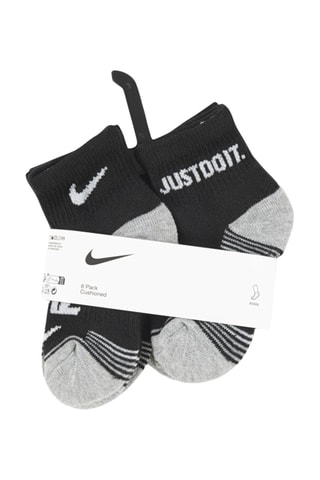 6 paires de socquettes - Noir et gris clair chiné