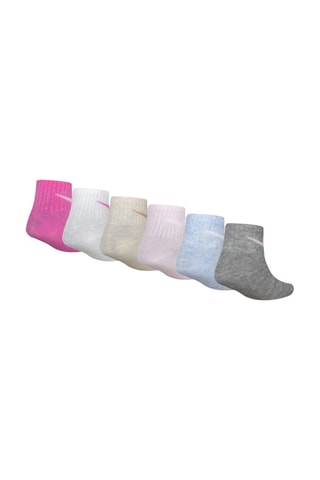 6 paires de socquettes - Rose et blanc