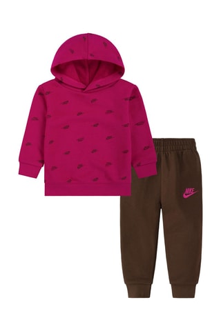 Sweat à capuche et jogging B NSW Club - Rose foncé et marron - Nike