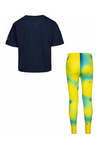 T-shirt et legging - Bleu et jaune - Nike