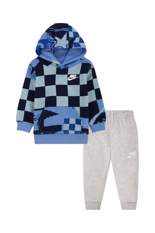 Sweat à capuche et pantalon Bleu et gris clair chiné - Nike