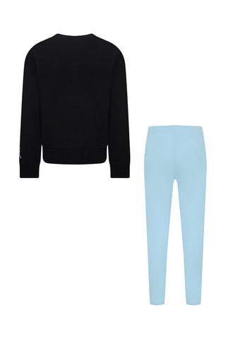Sweat et legging polaires - Noir et turquoise - Jordan