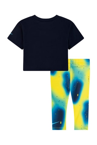 T-shirt et legging - Bleu nuit et jaune - Nike
