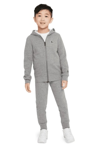 Sweat à capuche et pantalon molletonnés - Gris chiné