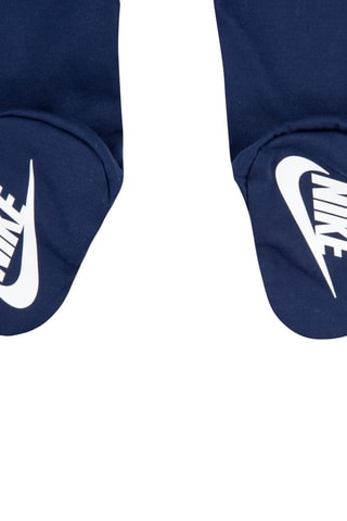 Grenouillère et bavoir - Bleu marine et blanc