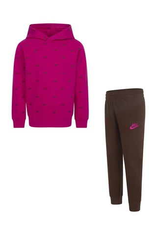 Sweat et pantalon NSW - Fuchsia et marron - Nike