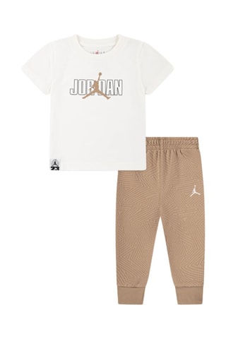 T-shirt et pantalon - Blanc et marron clair