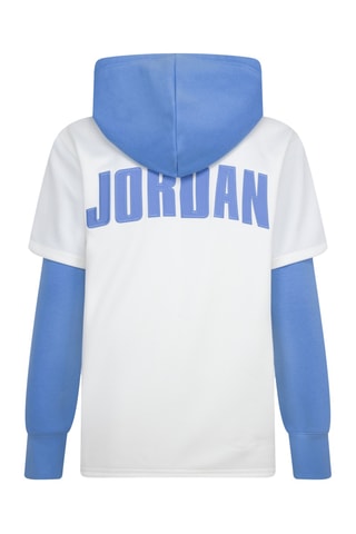 Sweat trompe-l’œil à capuche - Ecru