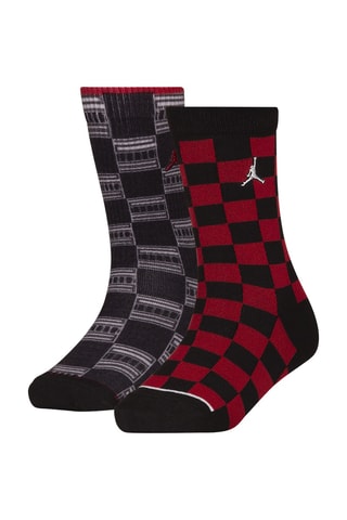 2 paires de chaussettes - Noir et rouge