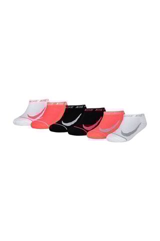 6 paires de chaussettes - Corail et blanc