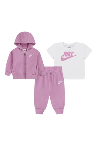 Ensemble 3 pièces - Rose et blanc