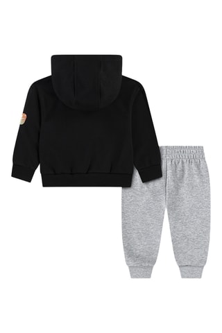 Sweat à capuche et pantalon - Gris foncé chiné et noir