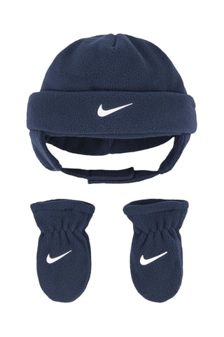 Bonnet et moufles polaires - Bleu marine