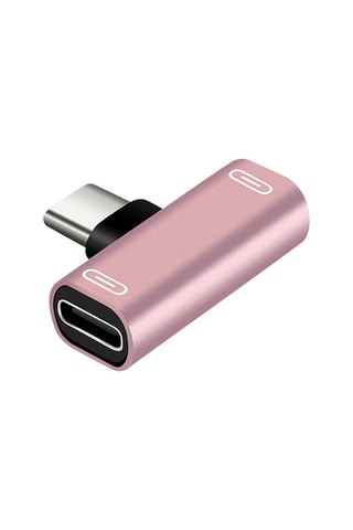 Adattatore splitter doppio USB tipo-C verso USB tipo-C - Rosa