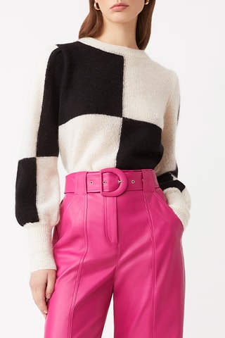 Camisola em lã mérino e lã mohair - Preto