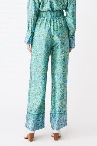 Calças de cintura alta - Verde