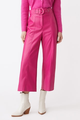 Calças 7/8 de cintura alta - Fúcsia