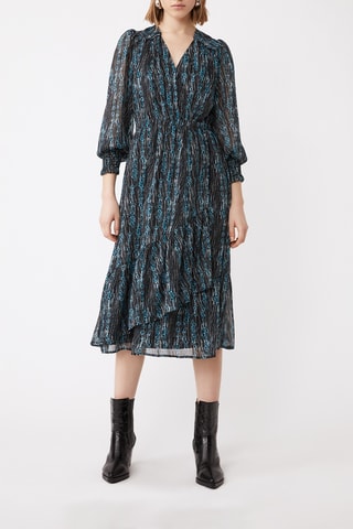 Vestido traçado - Azul